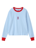 BUNNY EMBROIDERY L/S BABY TEE/ライトブルー