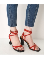 CROSS TUBE HEEL SANDAL/RED