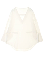 DRAWSTRING BLOUSE/WHT