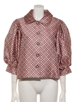 Daphne Diamond Puff Sleeve Jacket/PINK