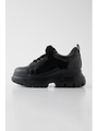F LEATHER MANNISH SHOES/BLK