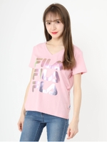 FILAプリントTシャツ/ピンク