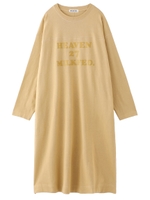 FOOTBALL TEE DRESS/ベージュ