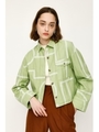 HELENA LINE OVER SIZE CROP シャツ/M/MINT7