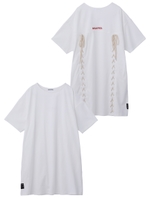 LACE UP DRESS/ホワイト