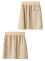 LOGO PRINTED ZIP SKIRT/ベージュ