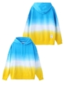 LOGO TIE-DYE SWEAT HOODIE/ブルー
