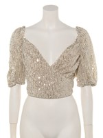 LUSTRE SS TOP/CREAM SEQUIN