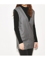 MANNISH V NECK GILET/T.GRY