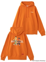 MILKFED. x SESAME STREET SWEAT HOODIE BERT and ERNIE/オレンジ