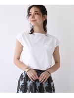 MUVEIL　ハートパッチフレンチTシャツ/ホワイト(001)