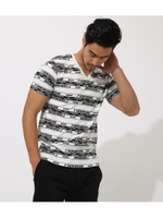 NATCH TOTAL HANDLE V／N TEE/柄WHT5