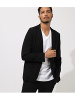NYLON STRETCH JACQUARD JACKET/柄BLK5