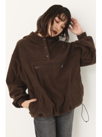 OVER WARM HOODIE/BRN