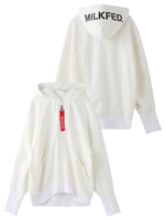 OVERSIZED PANEL ZIP HOODIE/ホワイト