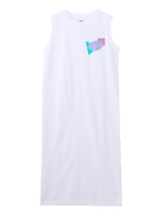 PLANE SHAPES LOGO TANK DRESS/ホワイト