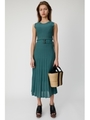 PLEATS LONG KNIT ドレス/GRN