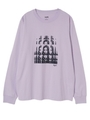 PSYCHEDELIC FACE L/S REGULAR TEE/ライトパープル