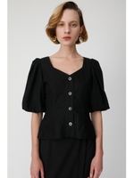 PUFF SLEEVE TUCK ブラウス/BLK