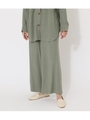 RAYON LINEN WIDE PANTS/L/KHA1
