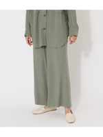 RAYON LINEN WIDE PANTS/L/KHA1