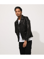 REAL LEATHER RIDERS JACKET/BLK