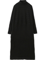 RIB KNIT DRESS/ブラック
