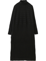 RIB KNIT DRESS/ブラック