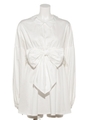 RIBBON BLOUSE/OFF WHITE