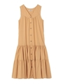 SLEEVELESS TIERED DRESS/ベージュ