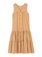 SLEEVELESS TIERED DRESS/ベージュ