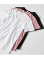 STITCH DESIGN T-SHIRT/WHT