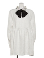 Snowdrop Tweed Smock Dress/IVORY