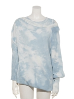 TIE DYE KNIT TOP/BLUE