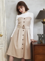 TRドッキングベア/ワンピース/ベージュ