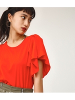 TUCK FRILL CUT TOPS/RED