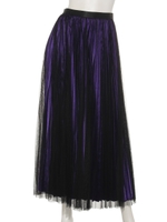 TULLE LAYERED PLEATS SKIRT/PURPLE