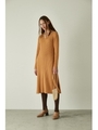 V／NECK FLARE RIB ドレス/L/ORG1