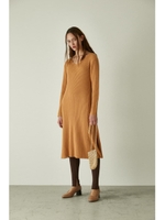 V／NECK FLARE RIB ドレス/L/ORG1