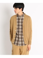 Vネック刺しゅうウールカーディガン/キャメル(041)