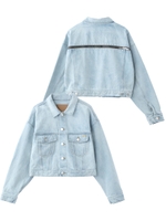 X-GIRL X YURINO DENIM JACKET/ライトブルー