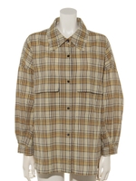 [BED&BREAKFAST]Ｓｏｆｔ　Ｐｌａｉｄ　Ｂｉｇ　Ｓｈｉｒｔｓ/MUSTARD