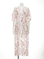 [GREED]PEONY JACQUARD Vネック ビッグドレス/WHITE