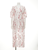 [GREED]PEONY JACQUARD Vネック ビッグドレス/WHITE