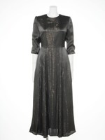 [GREED]Sparkle Lame Flared Dress/BLACK