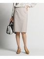 [L]【ハンドウォッシュ】レーヨン混タイトスカート/ライトベージュ(951)