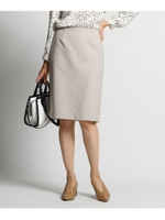 [L]【ハンドウォッシュ】レーヨン混タイトスカート/ライトベージュ(951)