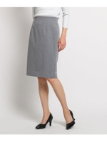 [L]【洗える】ペンシルバックスリットスカート/グレー(012)