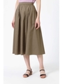 [ウォッシャブル]ツイルミディ丈スカート/モカ(050)