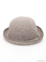 [ベビー]ペーパー編みハット/ライトグレ-